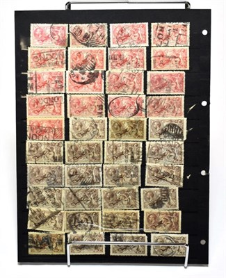 Lot 2132 - Stock page 1913/19 Selection Used 5/- x7, 2/6 x24. 1918/19 5/- x1, 2/6 x8. Huge Cat Value well...