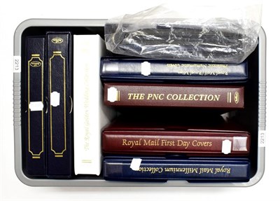 Lot 2213 - PNC. The Royal Golden Wedding Album x 2 containing a fine selection of 36 some signed coin and...