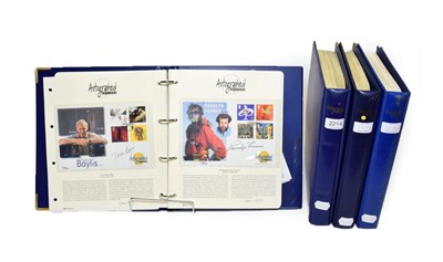Lot 2214 - 4 Special Autograph Albums crammed 113 signed covers from Sports personalities including Lester...