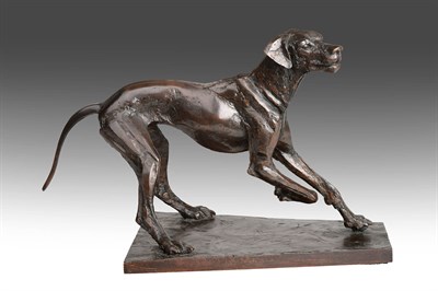 Lot 1089 - Sally Arnup FRBS, ARCA (1930-2015) ''Great Dane Playing'' Signed and numbered II/X, 16cm high...