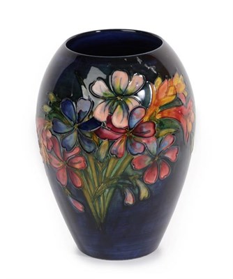 Lot 1045 - Walter Moorcroft (1917-2002): A Spring Flowers Pattern Vase, impressed factory marks MOORCROFT MADE