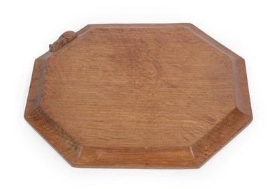 Lot 1134 - Workshop of Robert Mouseman Thompson (Kilburn): An English Oak Bread Board, of canted...