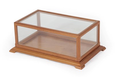 Lot 1164 - Keith L Moorey (1930-2019): A Teak Table Display Cabinet, made in 1970, the glazed rectangular...