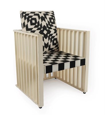 Lot 1190 - A Purkersdorf Armchair, designed by Koloman Moser, made by Wittmann, painted beech frame, with...
