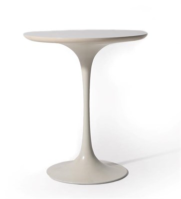 Lot 1200 - A 1970's Arkana Tulip Side Table, designed by Maurice Burke, white formica top on a white cast...