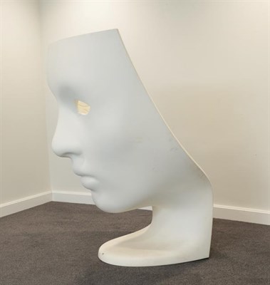 Lot 1210 - A Large White Polyethylene Nemo Theatre Mask Armchair, designed by Fabio Novembre, 128cm high...