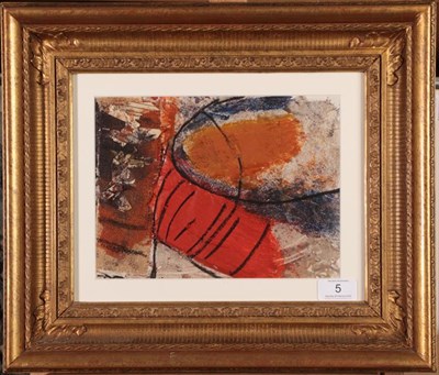 Lot 5 - Alan Gummerson (b.1928) Abstract Signed and inscribed to label verso, mixed media, 18cm by 24cm...