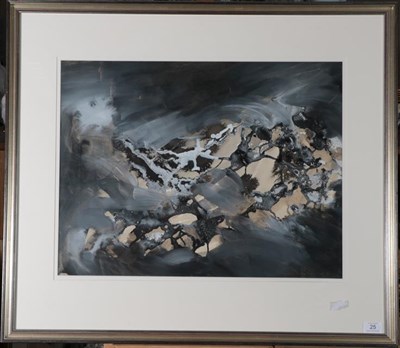 Lot 25 - Marie Walker Last (1917-2017) Landscape in monochrome Signed and dated (19)64, gouache, 44cm by...