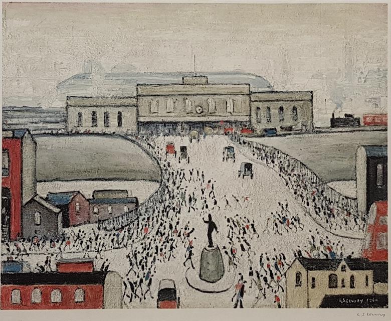 Lot 36 - After Laurence Stephen Lowry RBA, RA (1887-1976)  ''Station Approach'' Signed, from an edition...