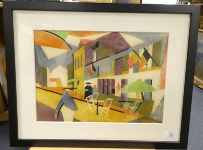 Lot 58 - Edith Lawrence (1890-1973) ''France'' Signed and numbered 16/50, linocut, 27cm by 36cm  Provenance