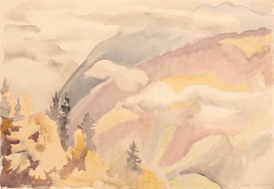 Lot 60 - Edith Lawrence (1890-1973) ''Schwanden'' Signed and inscribed, watercolour, together with six...