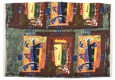 Lot 74 - John Egerton Christmas Piper CH (1903-1992) ''Foilate Head'' (1955) Fabric, 86cm by 122cm...