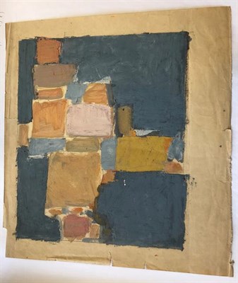 Lot 85 - Attributed to Peter Kinley (1926-1988) Grey abstract Oil on paper, 55cm by 50cm  Artist's...