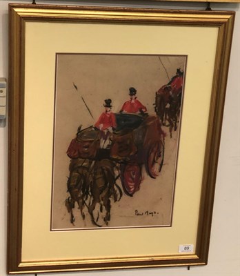 Lot 89 - Paul Maze (1887-1979) French ''Trooping the Colour'' Signed, pastel, 43cm by 29.5cm...
