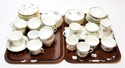 Lot 1 - A Shelley 'Chelsea' pattern part tea service and other tea wares (two trays)