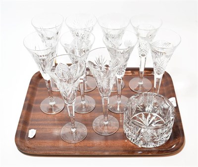 Lot 3 - Waterford Crystal champagne flutes; together with a wine cooler