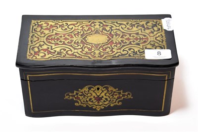 Lot 8 - A 19th century 'boulle' marquetry hinged box