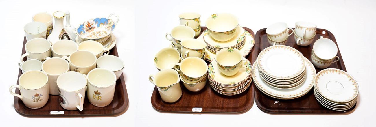 Lot 13 - A Woods ivory ware tea service for twelve to include sugar bowl and milk jug; together with a...