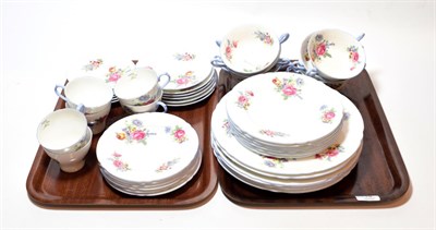 Lot 19 - A Shelley 1930s floral teaset (two trays)