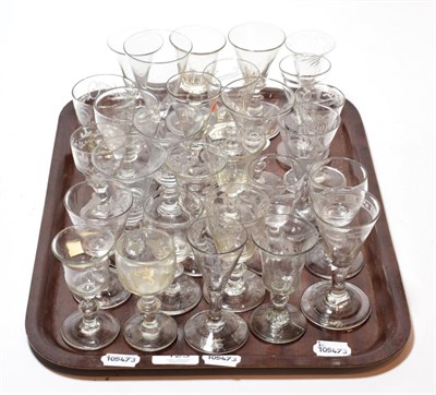 Lot 123 - A group of George III and later glass (one tray)