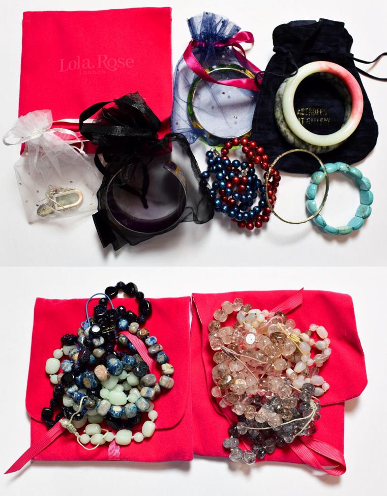 Lot 181 - A quantity of costume jewellery including Lola Rose beaded jewellery, silver earrings and...