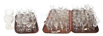 Lot 208 - A collection of early 19th century and later glass (three trays)