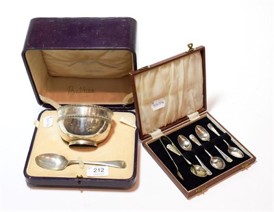 Lot 212 - An Edward VII silver christening bowl and associated spoon, the bowl by Asprey, Birmingham,...