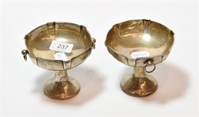 Lot 237 - A pair of George V silver pedestal dishes, by William Hutton and Sons, Birmingham, 1913 and...