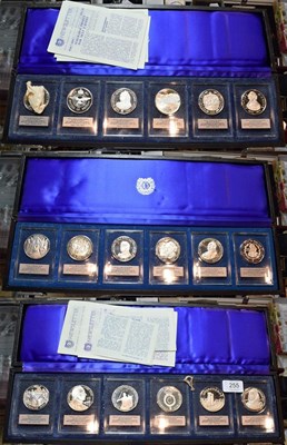 Lot 255 - A set of eighteen proof commemorative-medals, issued by Britannia Commemorative Society Ltd.,...