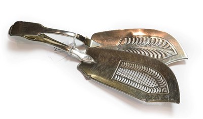 Lot 256 - Two George III silver fish-slices, one by William Eley and William Fearn, London, 1815, the...