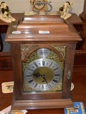 Lot 298 - An 18th century style table timepiece, arch brass dial with silvered plaque inscribed 'Tempus...