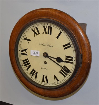 Lot 299 - An oak single fusee wall timepiece, dial inscribed Potts Sons, Leeds