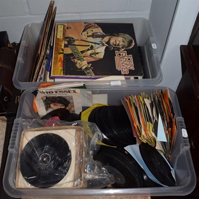 Lot 321 - Two boxes of assorted 12'' and 7'' vinyls, mostly 60s