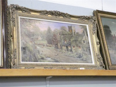 Lot 1017 - Gordon Lees (b.1933) Evening Light in Withington, signed, oil on canvas, with invoice and...