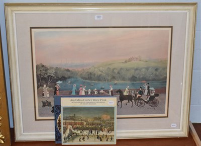 Lot 1031 - Dame Helen Bradley, A lady in pink, signed print; together with two books about the artist