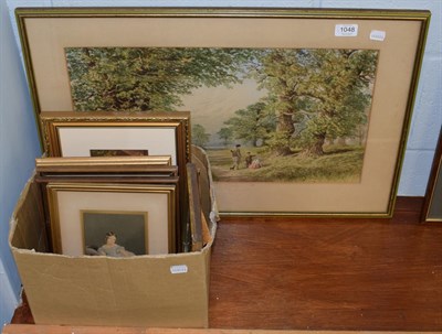 Lot 1048 - Thirteen assorted Baxter and Le Blond prints; together with a print woodland landscape
