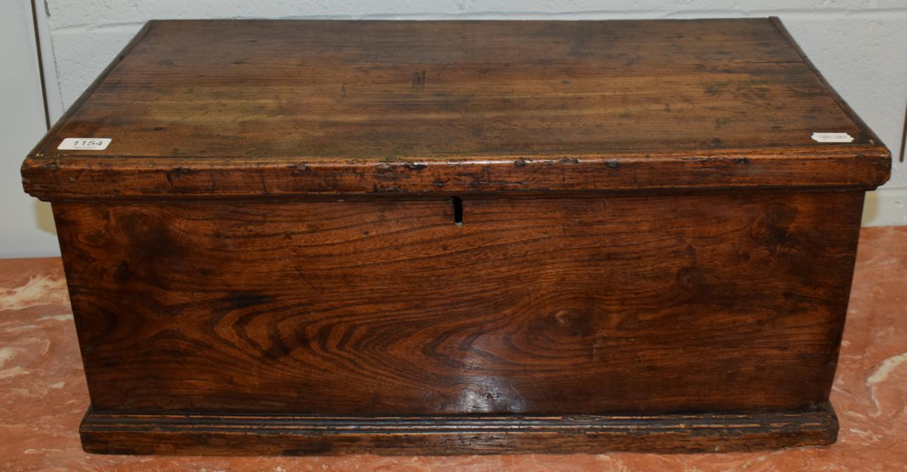 Lot 1154 - A small oak alms chest