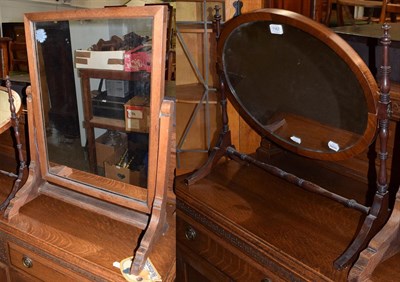 Lot 1167 - A Victorian dressing table mirror; and a later example (2)