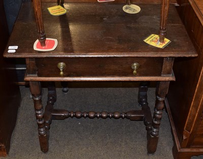 Lot 1193 - An 18th century oak side table