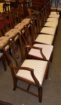 Lot 1206 - A set of eight Georgian style mahogany dining chairs, including two carvers