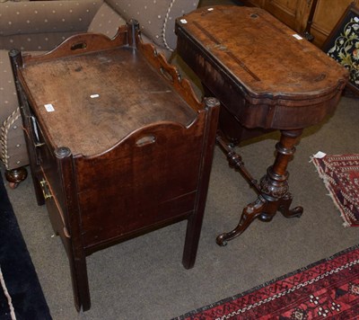 Lot 1217 - A George III mahogany commode; together with another similar example (2)