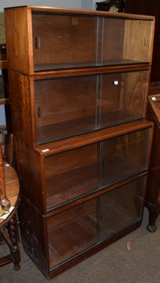Lot 1235 - A 20th century Simplex sectional bookcase with glazed doors