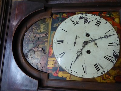 Lot 1242 - ~ A Scottish mahogany eight day longcase clock, signed John Dobbie, Glasgow, early 19th...