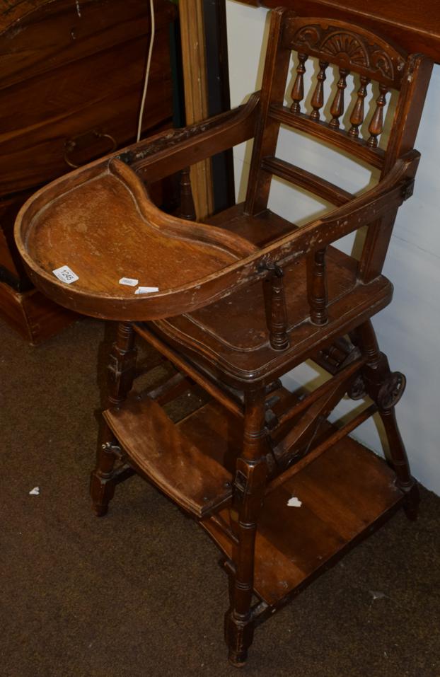 Lot 1245 - A Victorian metamorphic high chair