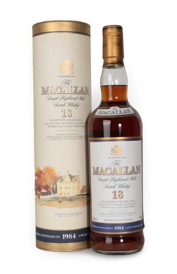 Lot 3014 - The Macallan Single Highland Malt Scotch Whisky 18 Years Old, distilled 1984, 43% vol 700ml, in...