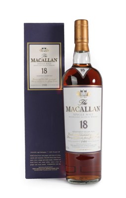 Lot 3018 - The Macallan Single Highland Malt Scotch Whisky 18 Years Old, distilled 1988, 43% vol 700ml, in...