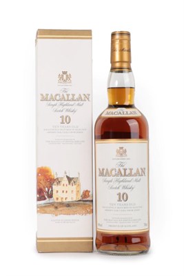 Lot 3040 - The Macallan Single Highland Malt Scotch Whisky 10 Years Old, 40% vol 700ml, in original...