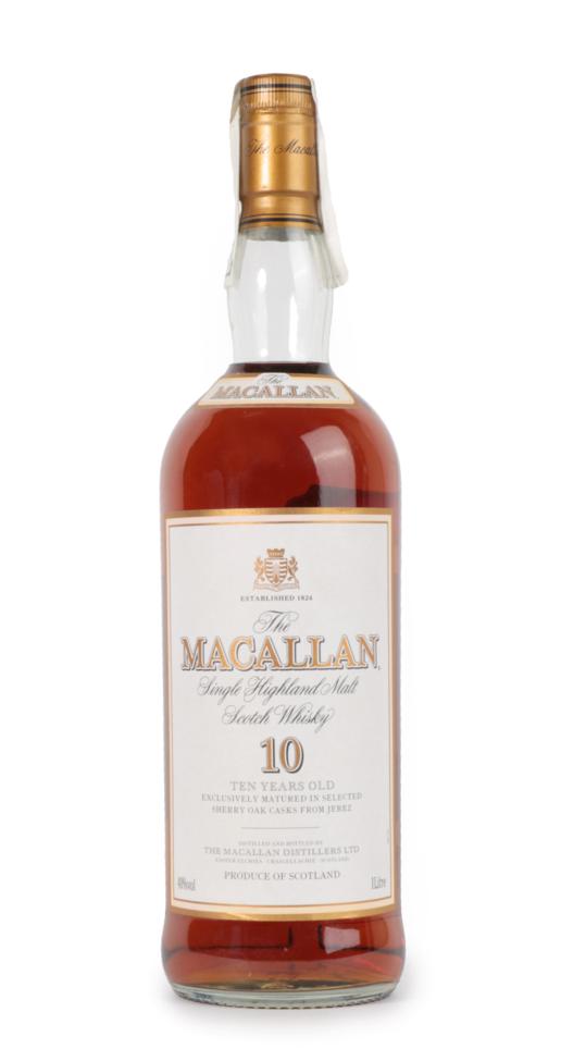 Lot 3043 - The Macallan Single Highland Malt Scotch Whisky 10 Years Old, 40% vol 1 Litre (one bottle)