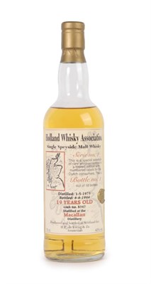 Lot 3091 - Holland Whisky Association: 19 Years Old Macallan Single Speyside Malt Whisky, from Series...
