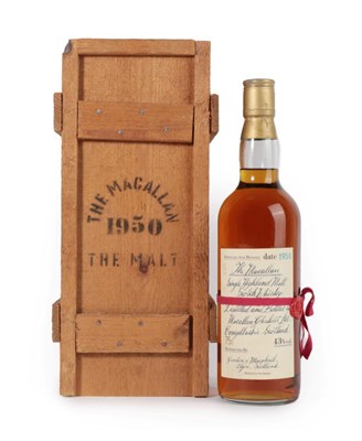 Lot 3108 - The Macallan ''Red Ribbon'' Single Highland Malt Scotch Whisky 1950, distilled and bottled by...